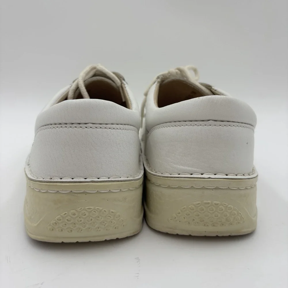 BIRKENSTOCK White Leather Lace-up Shoes Oxfords Germany Womens Size 10 Mens 8